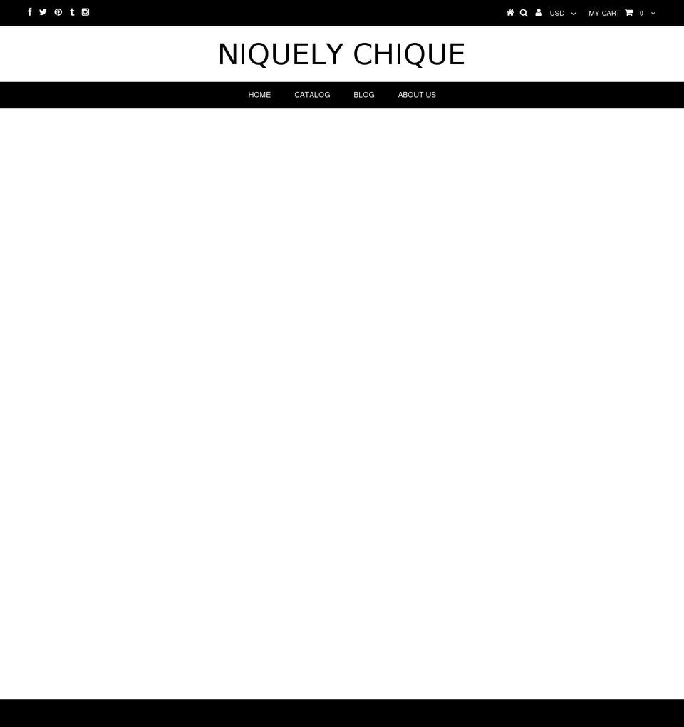 niquelychique.com — Shopify storefront screenshot