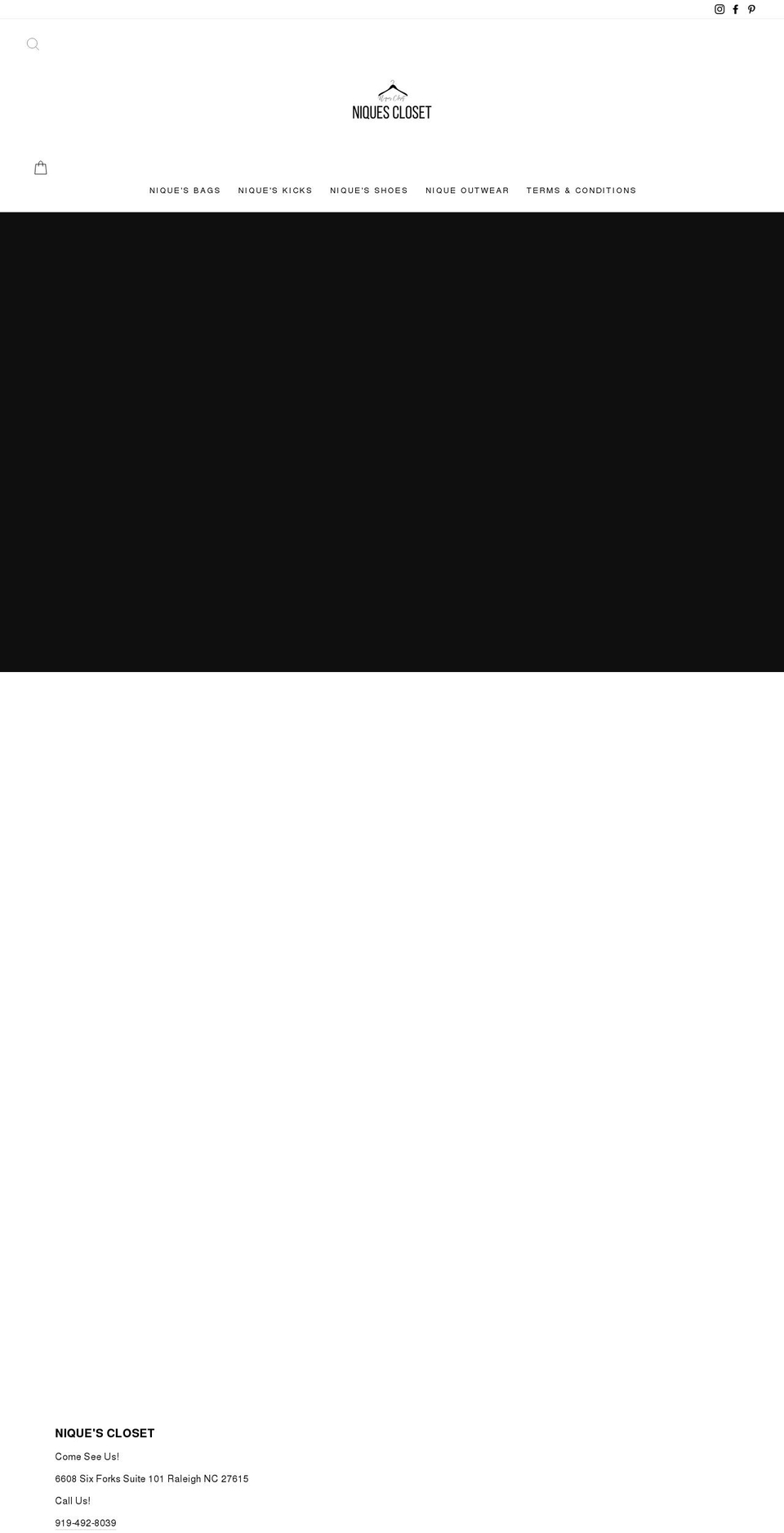 niquescloset.com shopify website screenshot