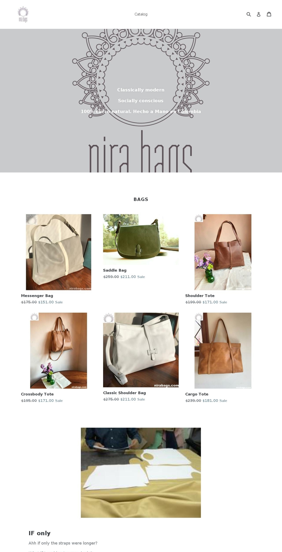 nirapurses.com — Shopify storefront screenshot