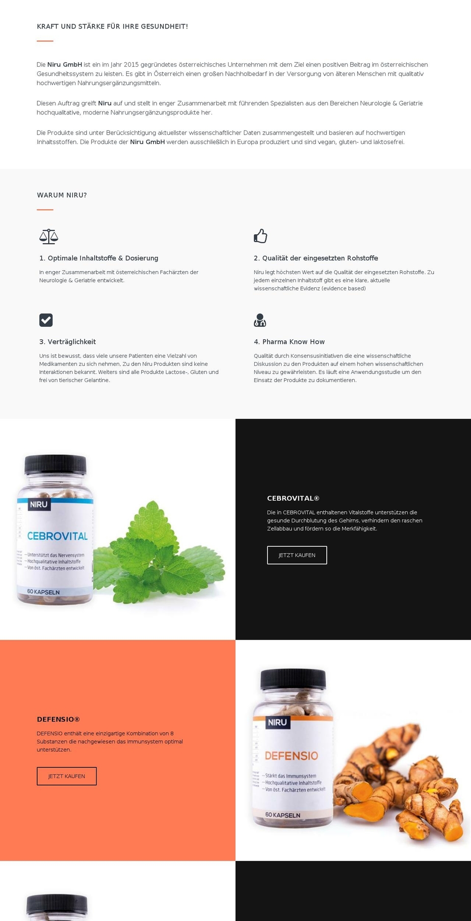 niruaustria.com — Shopify storefront screenshot