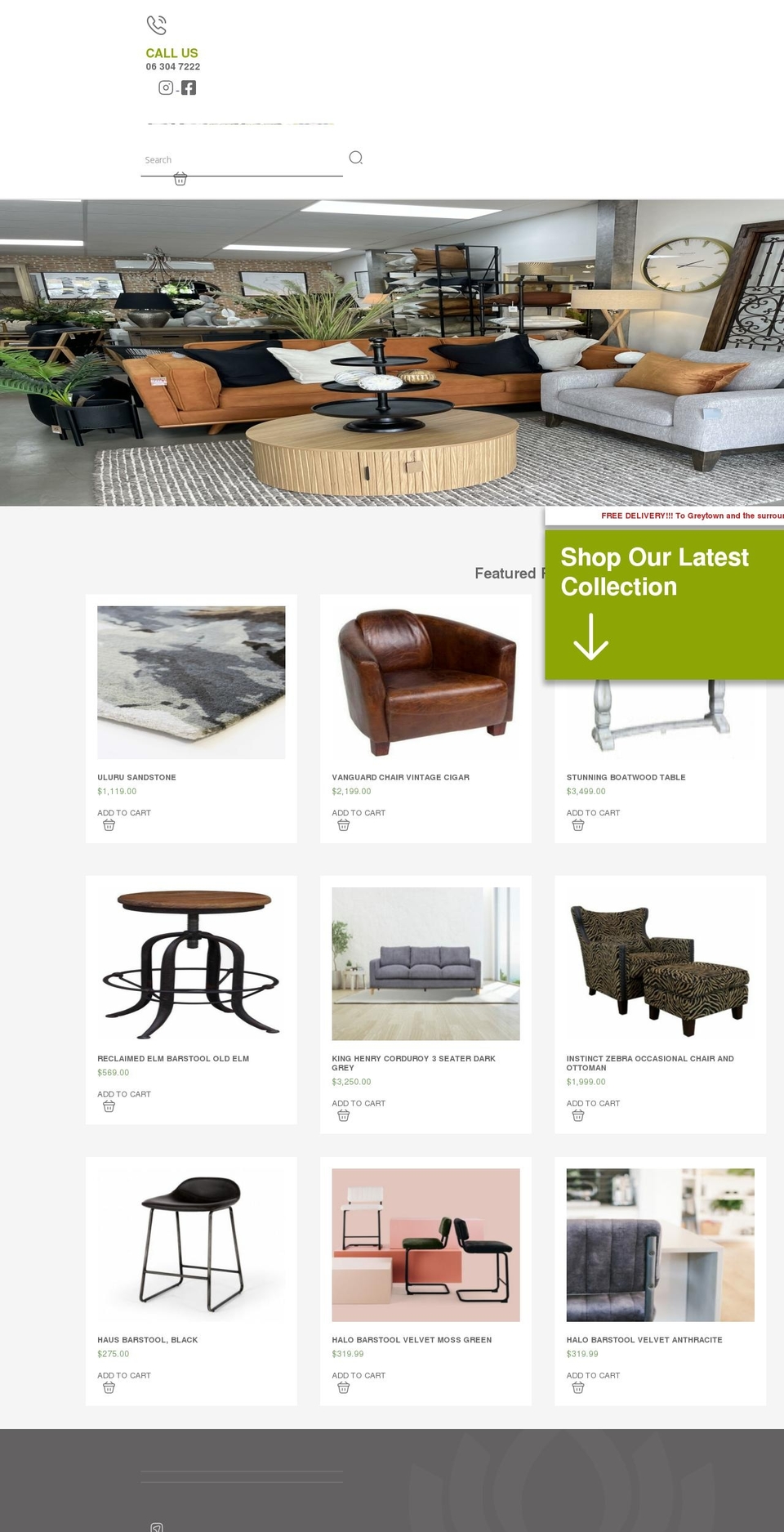 nirvanainteriors.co.nz shopify website screenshot