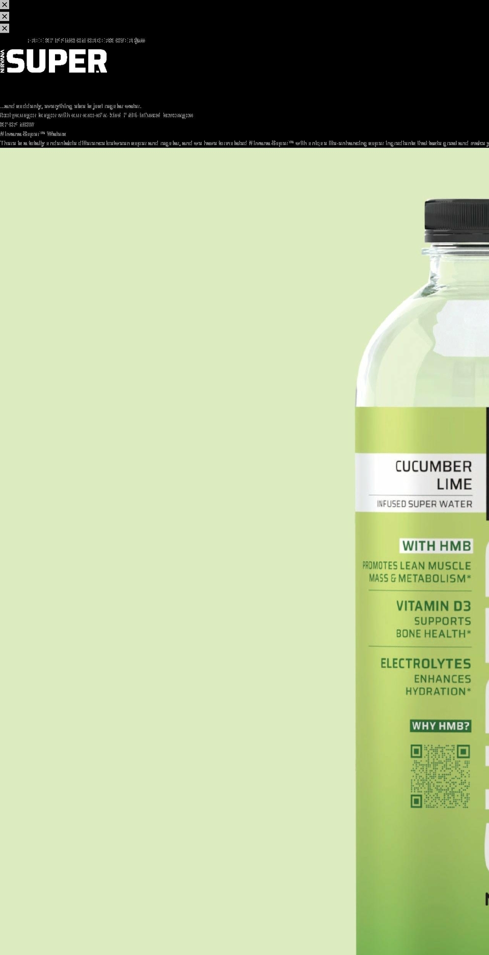 nirvanawatersciences.com shopify website screenshot
