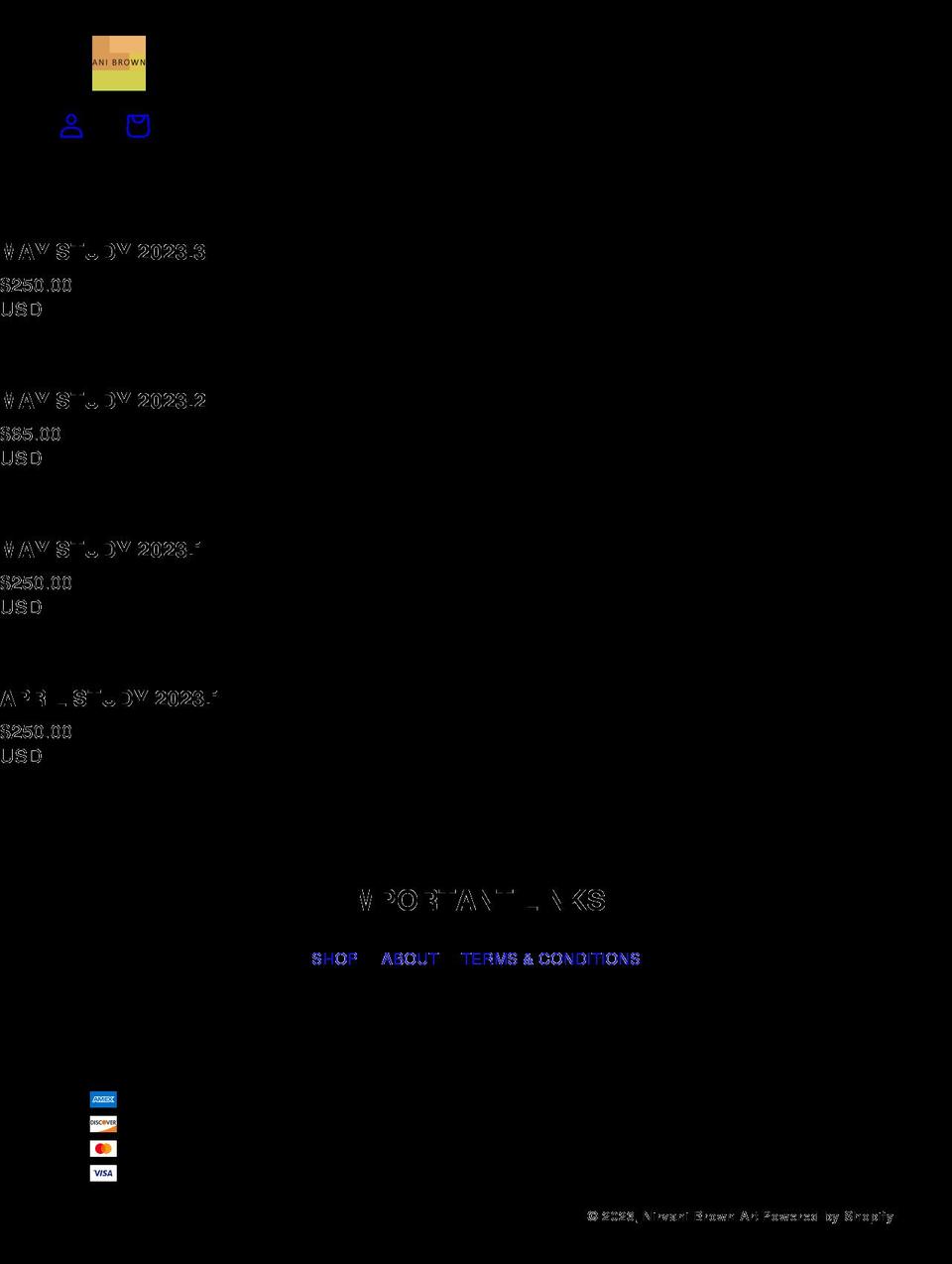 nirvanibrown.com shopify website screenshot