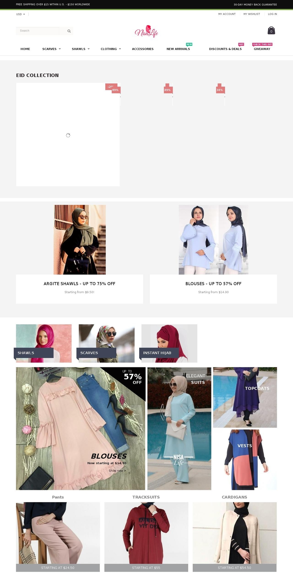 nisa.life shopify website screenshot