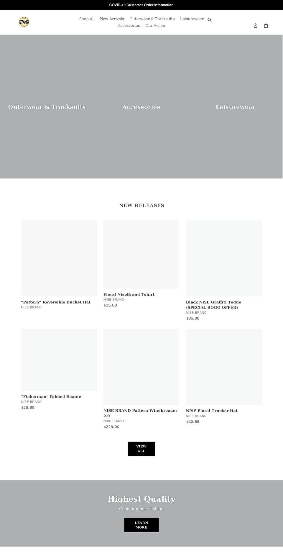 niseworld.com shopify website screenshot