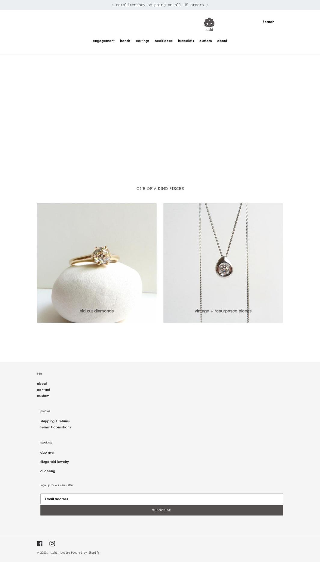 nishiny.com shopify website screenshot