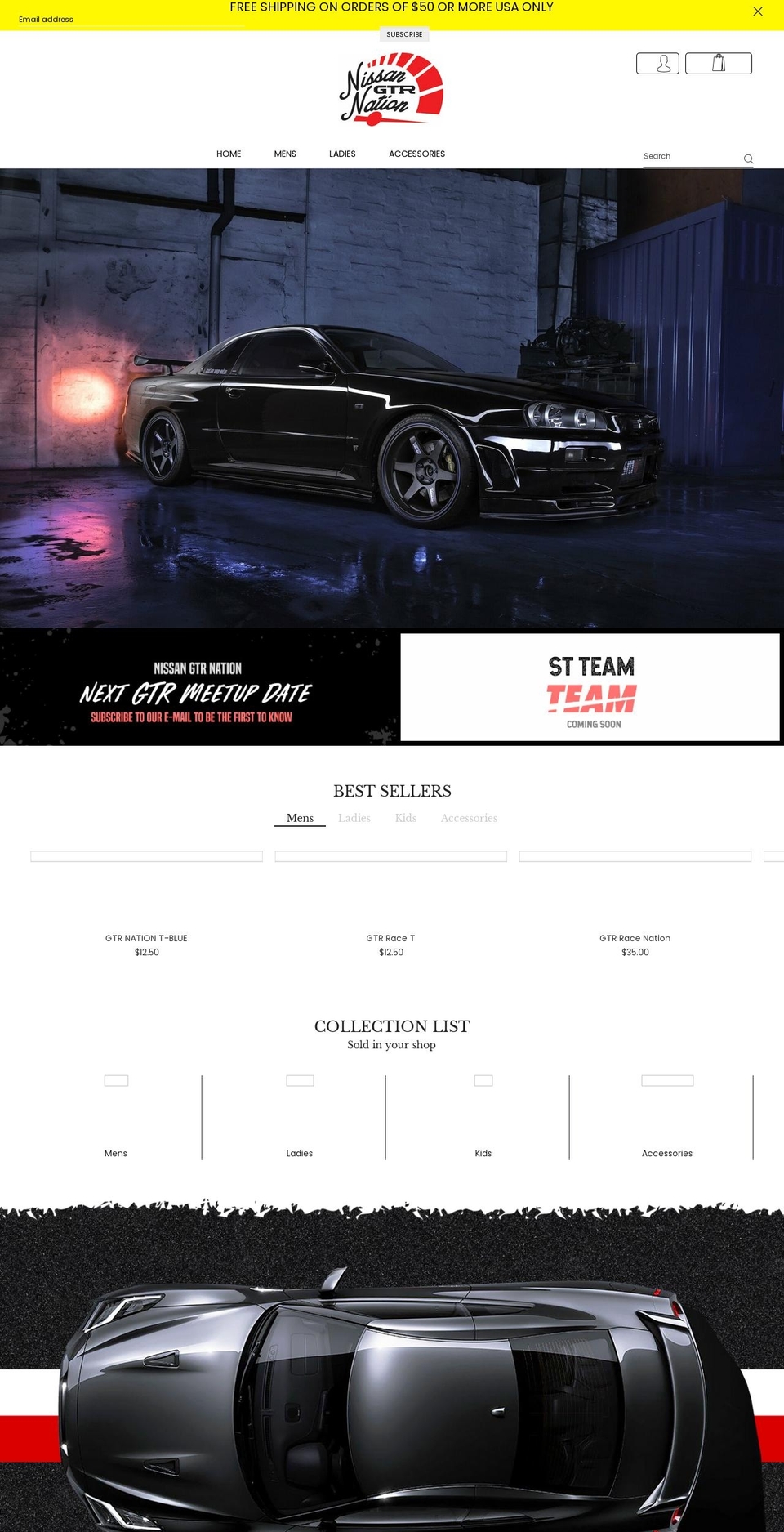 nissangtrnation.com shopify website screenshot