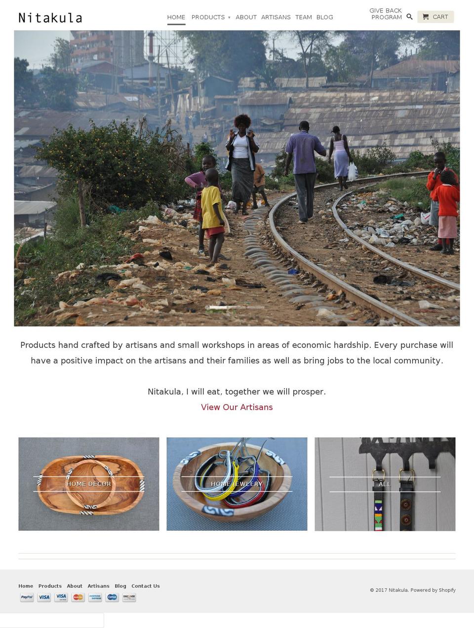 nitakula.com shopify website screenshot