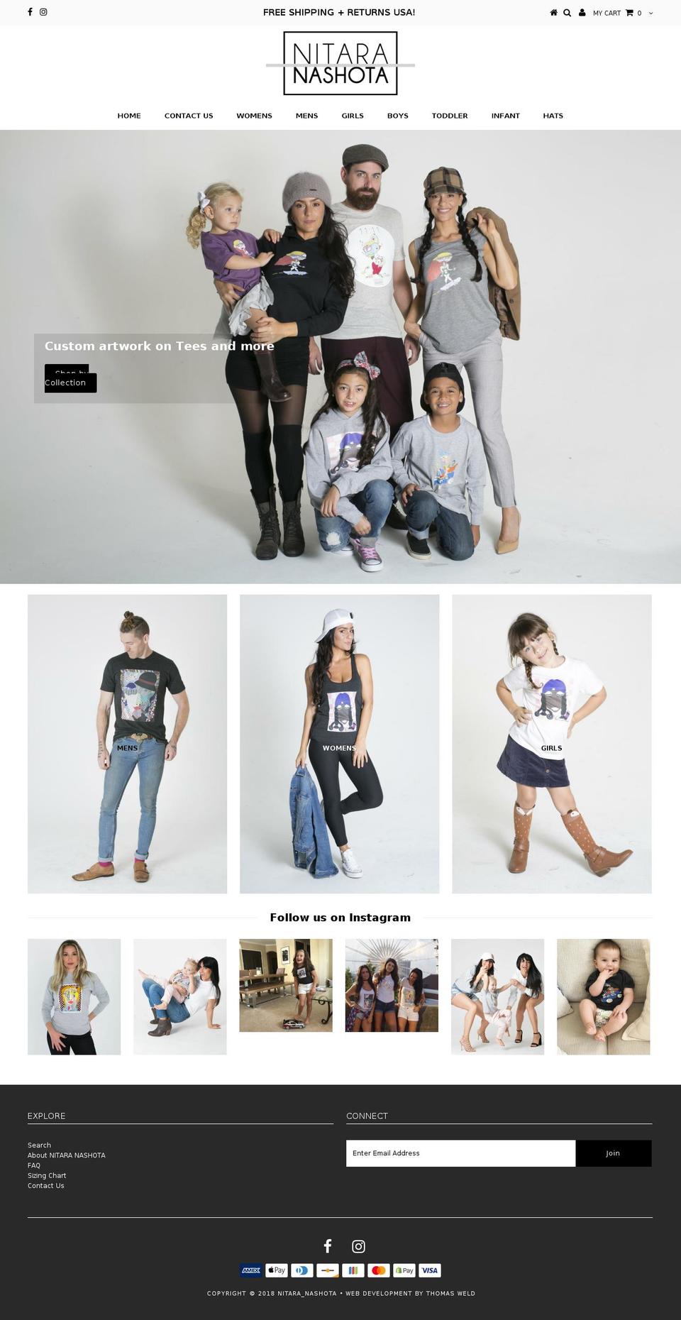 nitaranashota.com — Shopify storefront screenshot
