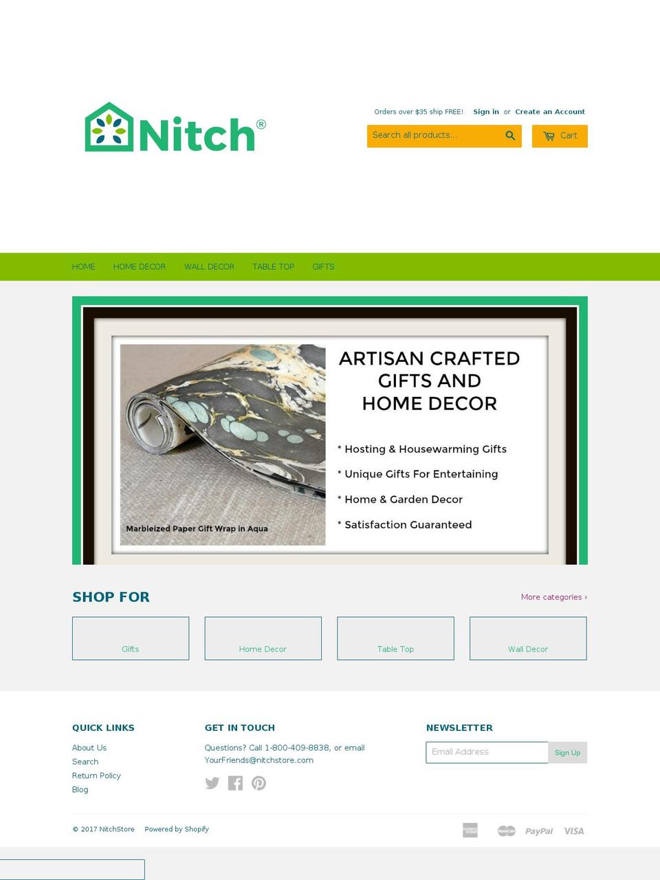 nitchfurniture.com shopify website screenshot
