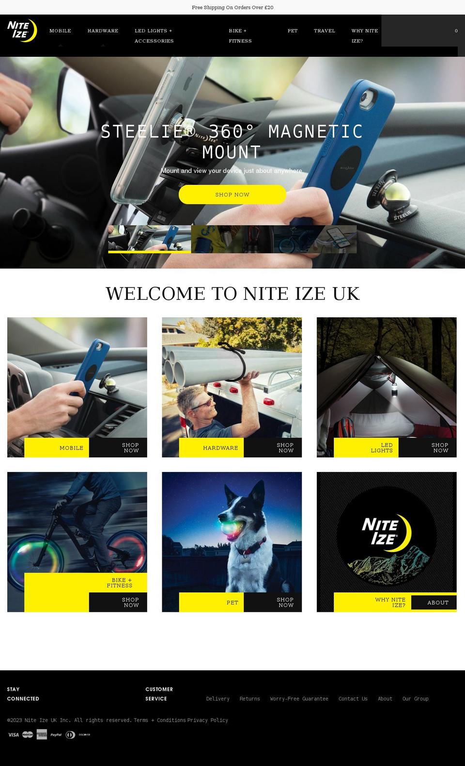 niteize.co.uk shopify website screenshot