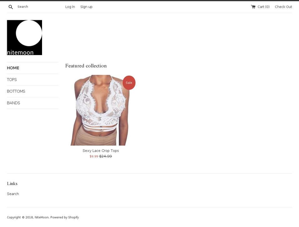 nitemoon.com — Shopify storefront screenshot
