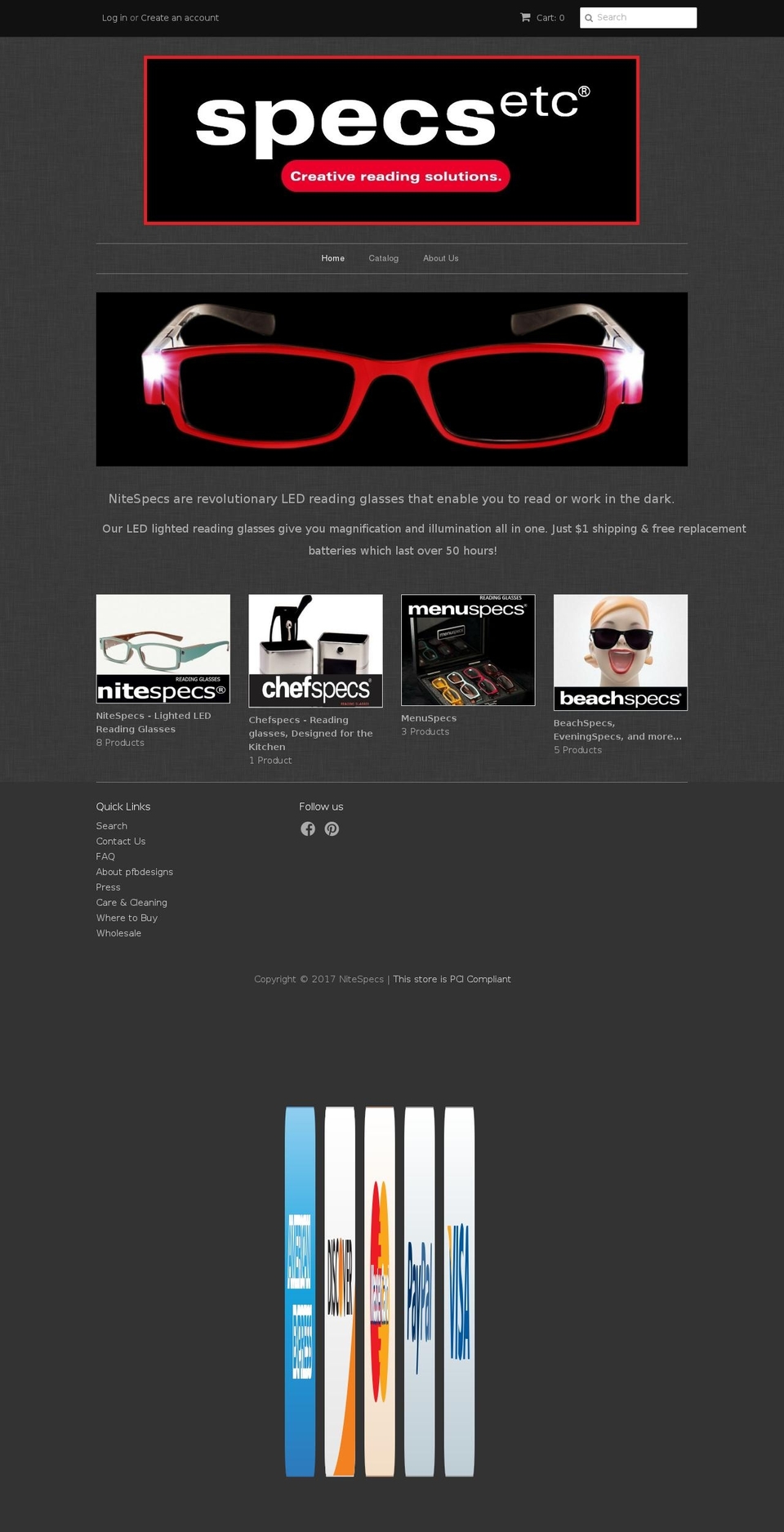 nitespecs.com shopify website screenshot