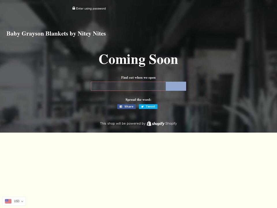 nitey-nite.com — Shopify storefront screenshot