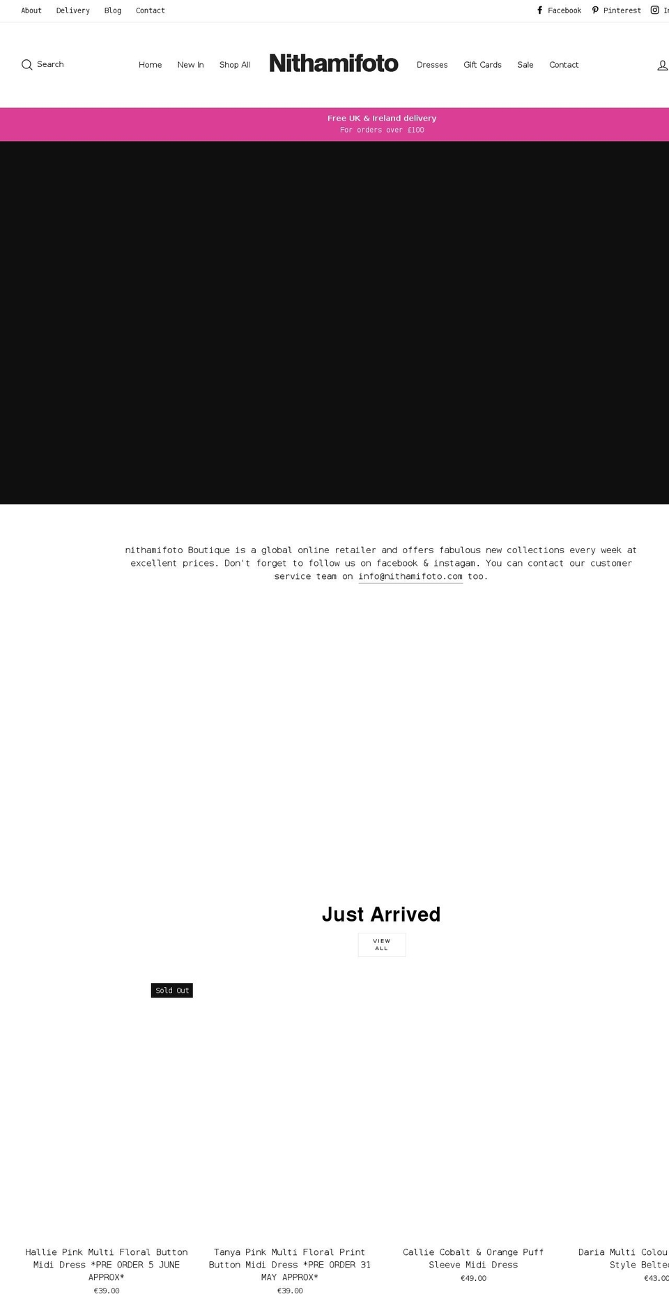 nithamifoto.com shopify website screenshot