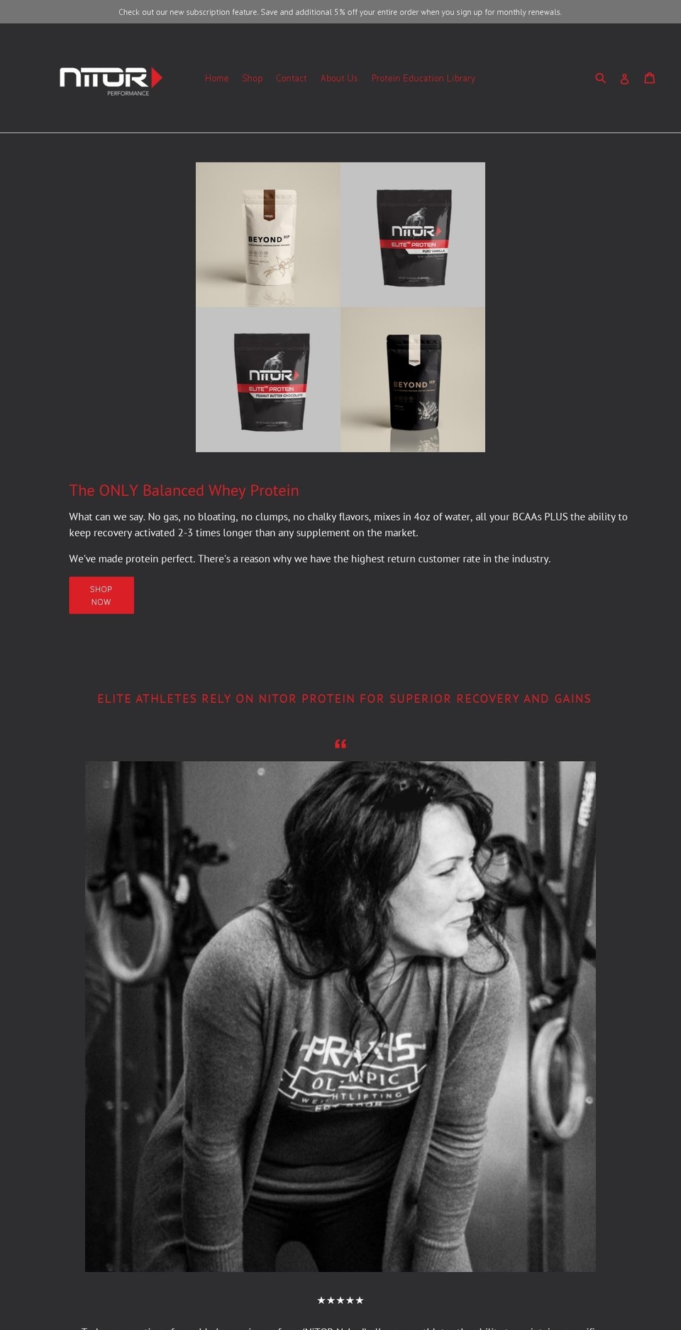 nitorperformance.com — Shopify storefront screenshot