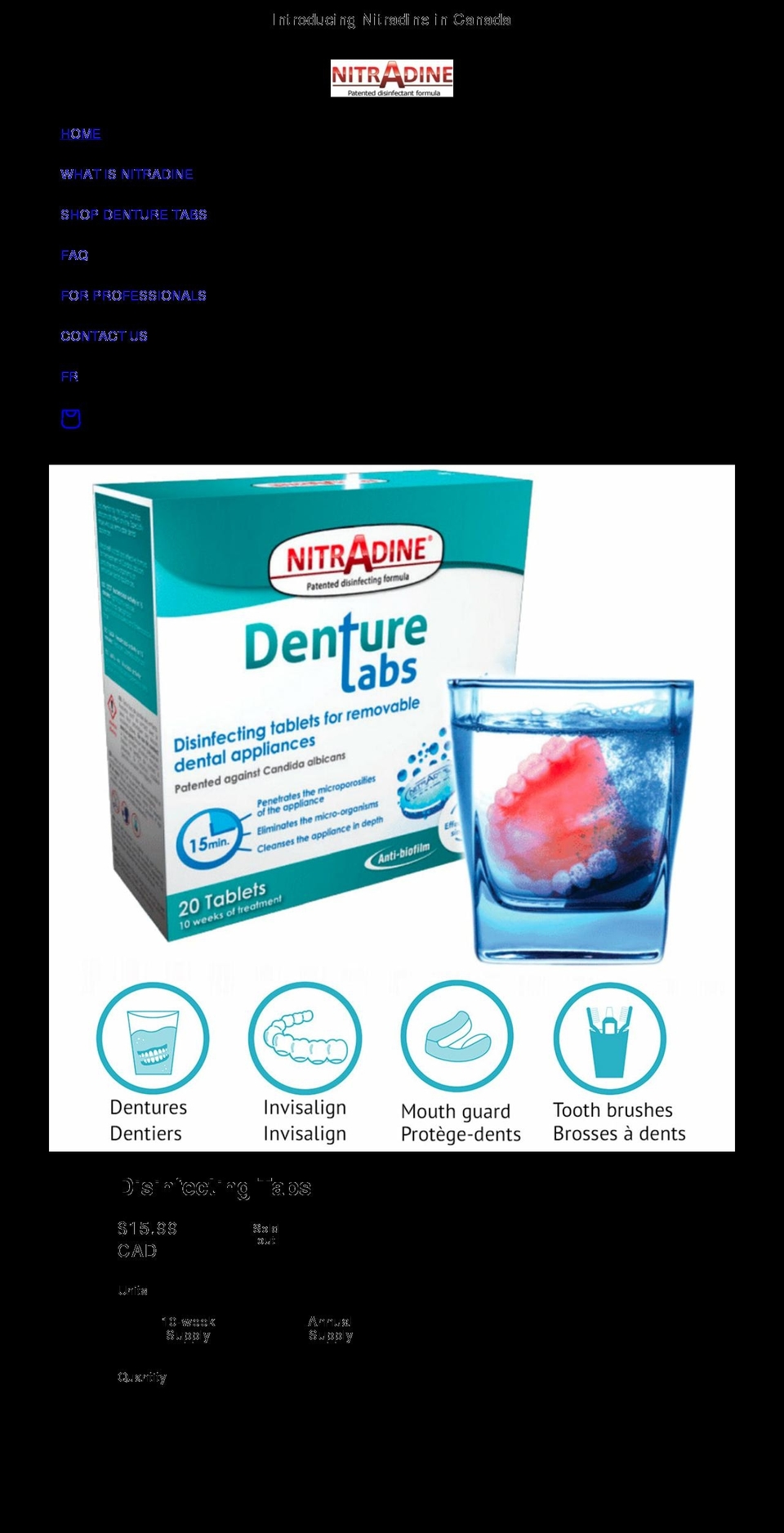 nitradine.ca shopify website screenshot