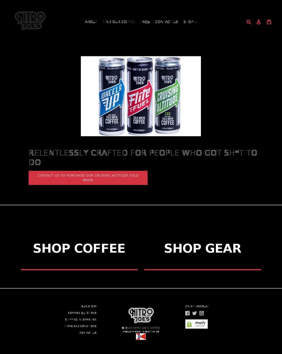 nitro-joes.com — Shopify storefront screenshot