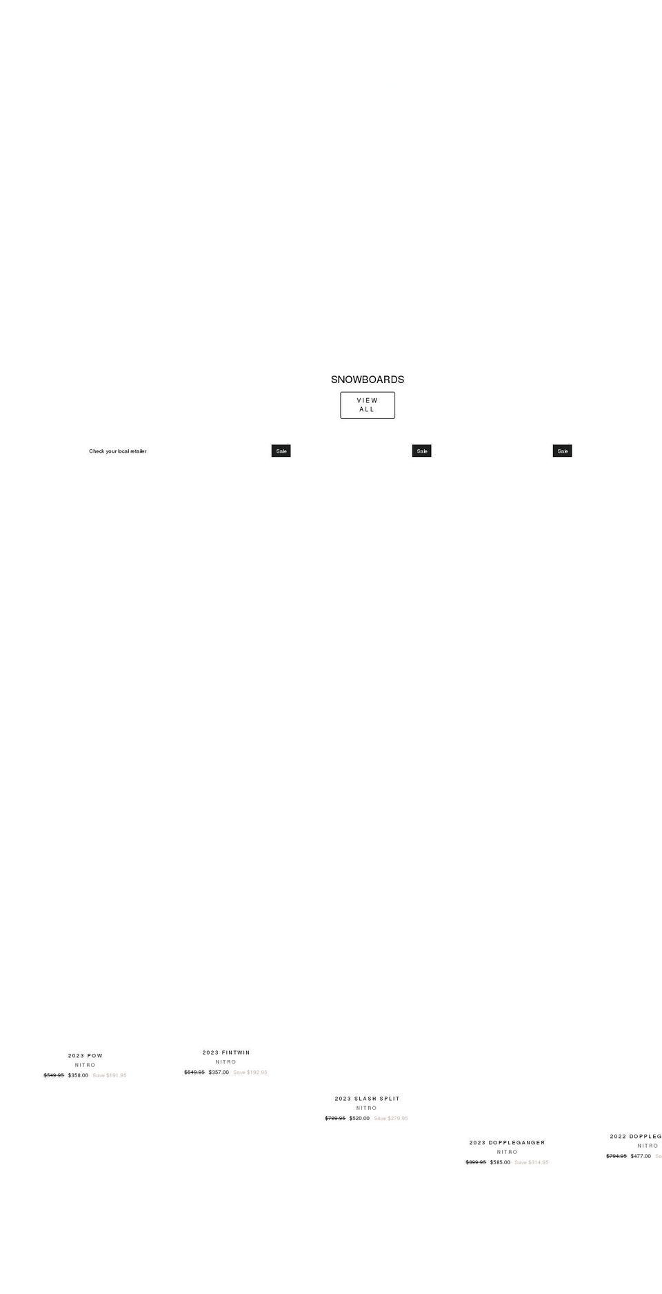 nitro-snowboards.myshopify.com shopify website screenshot