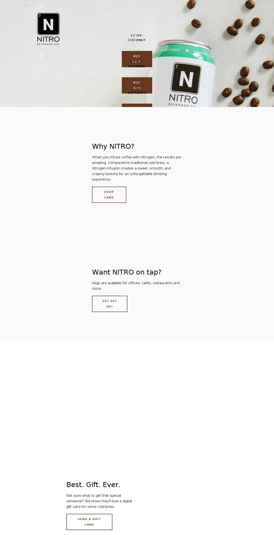 nitrobeverageco.com — Shopify storefront screenshot