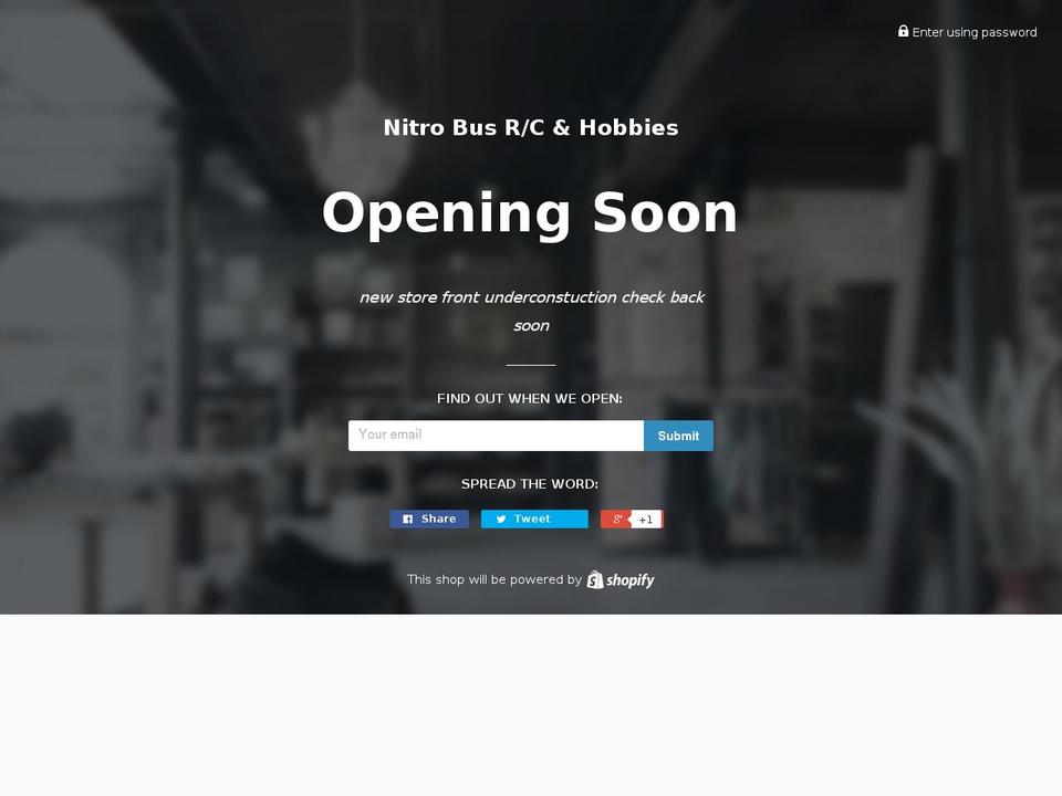 nitrobusrchobbies.com shopify website screenshot