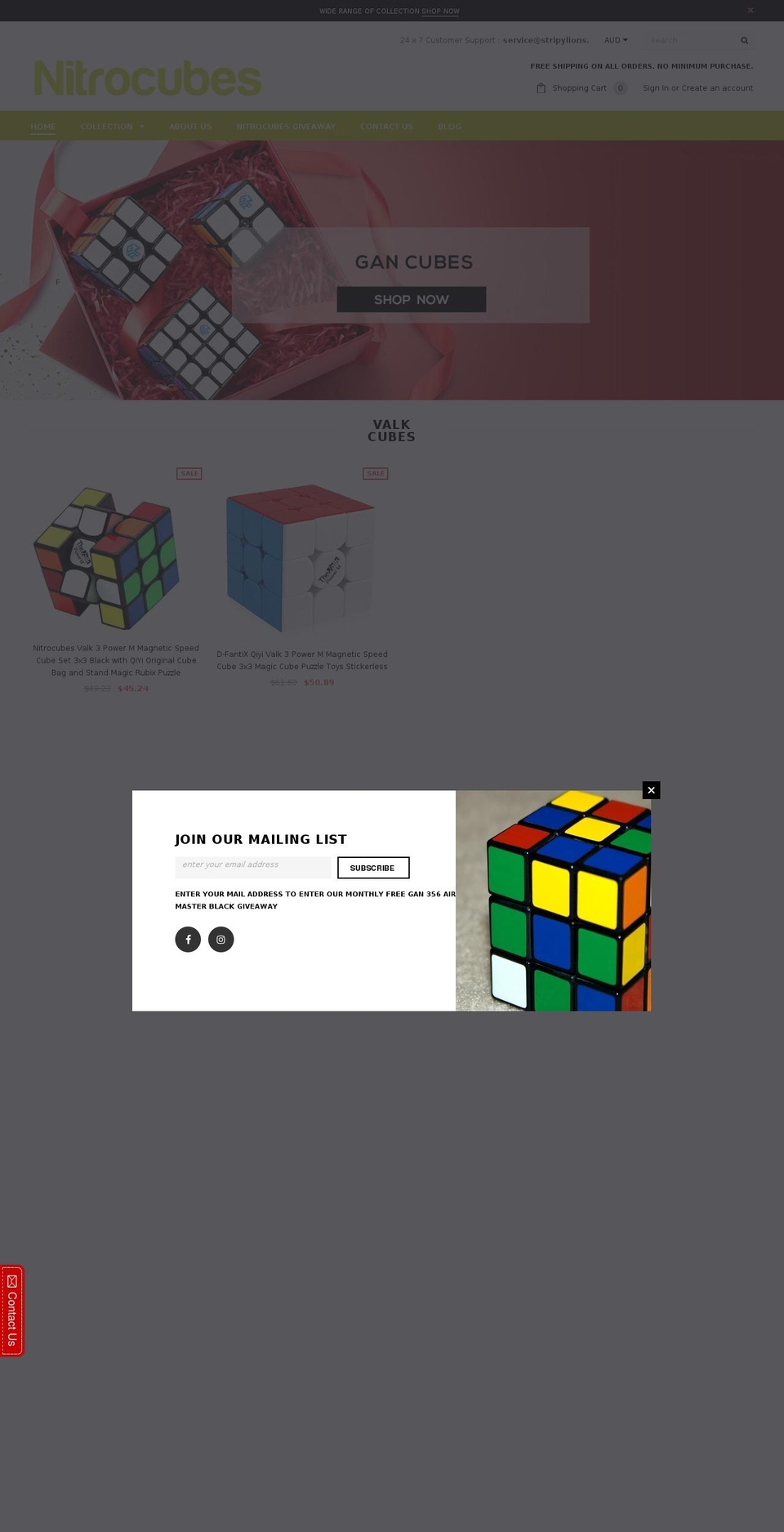 nitrocubes.com — Shopify storefront screenshot