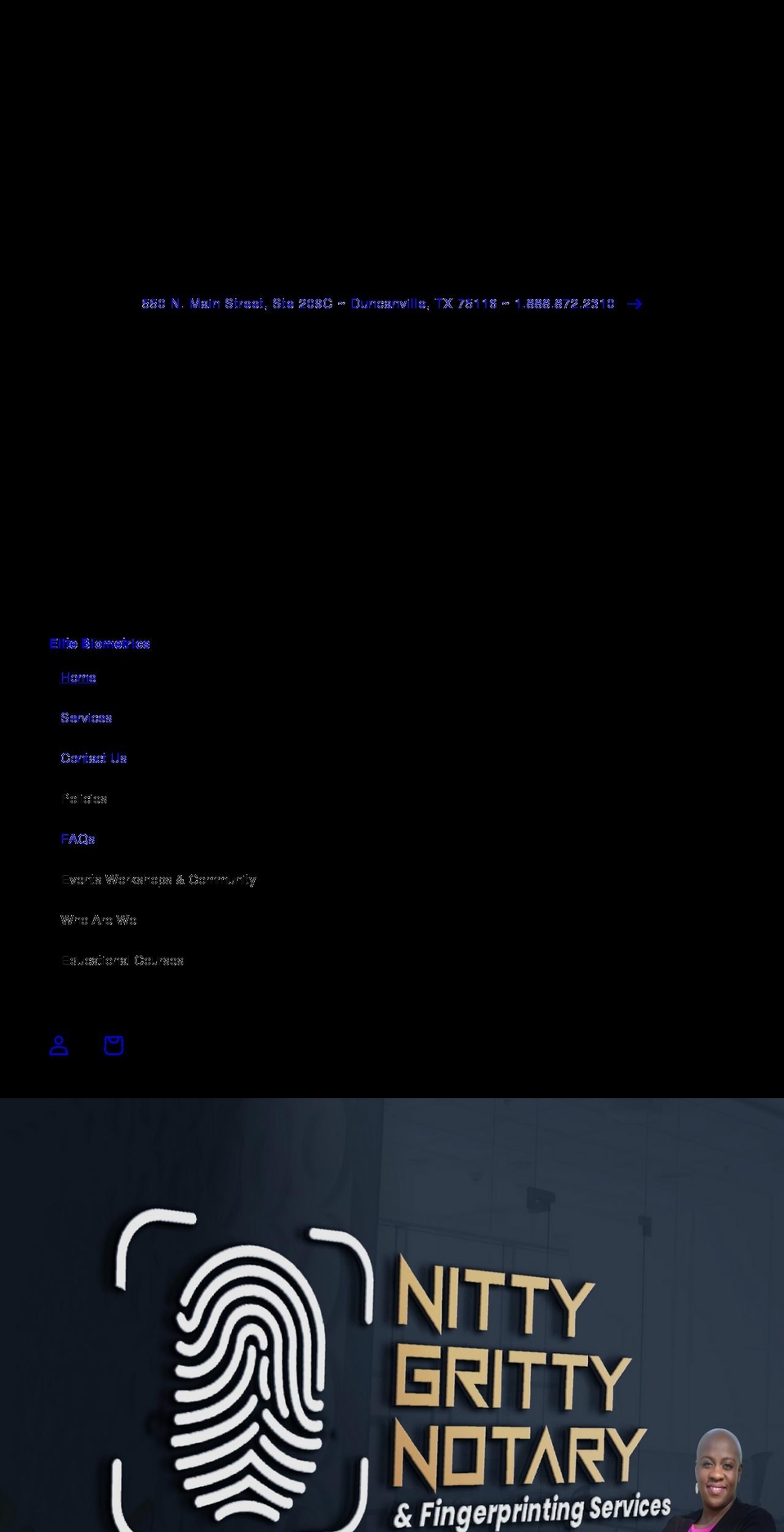 nittygrittynotary.com shopify website screenshot