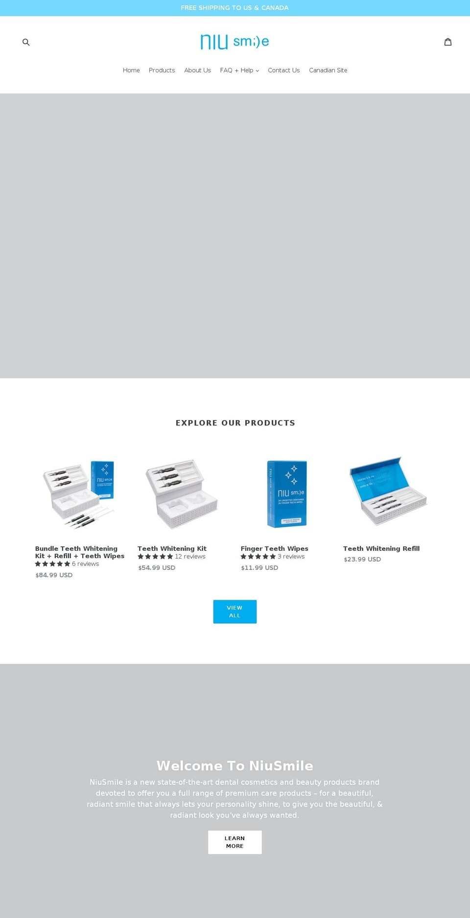 niusmile.com — Shopify storefront screenshot