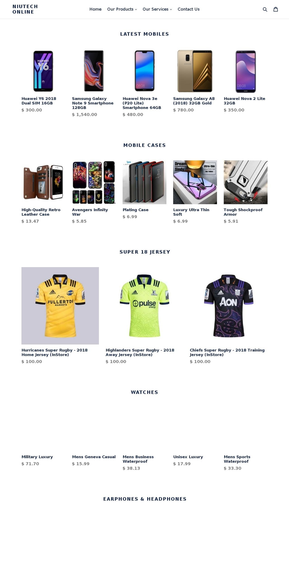 niutechtuvalu.com shopify website screenshot