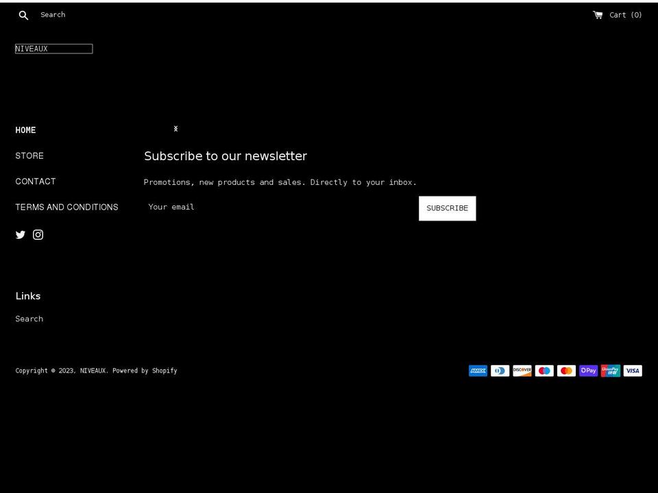 niveaux.co.uk shopify website screenshot
