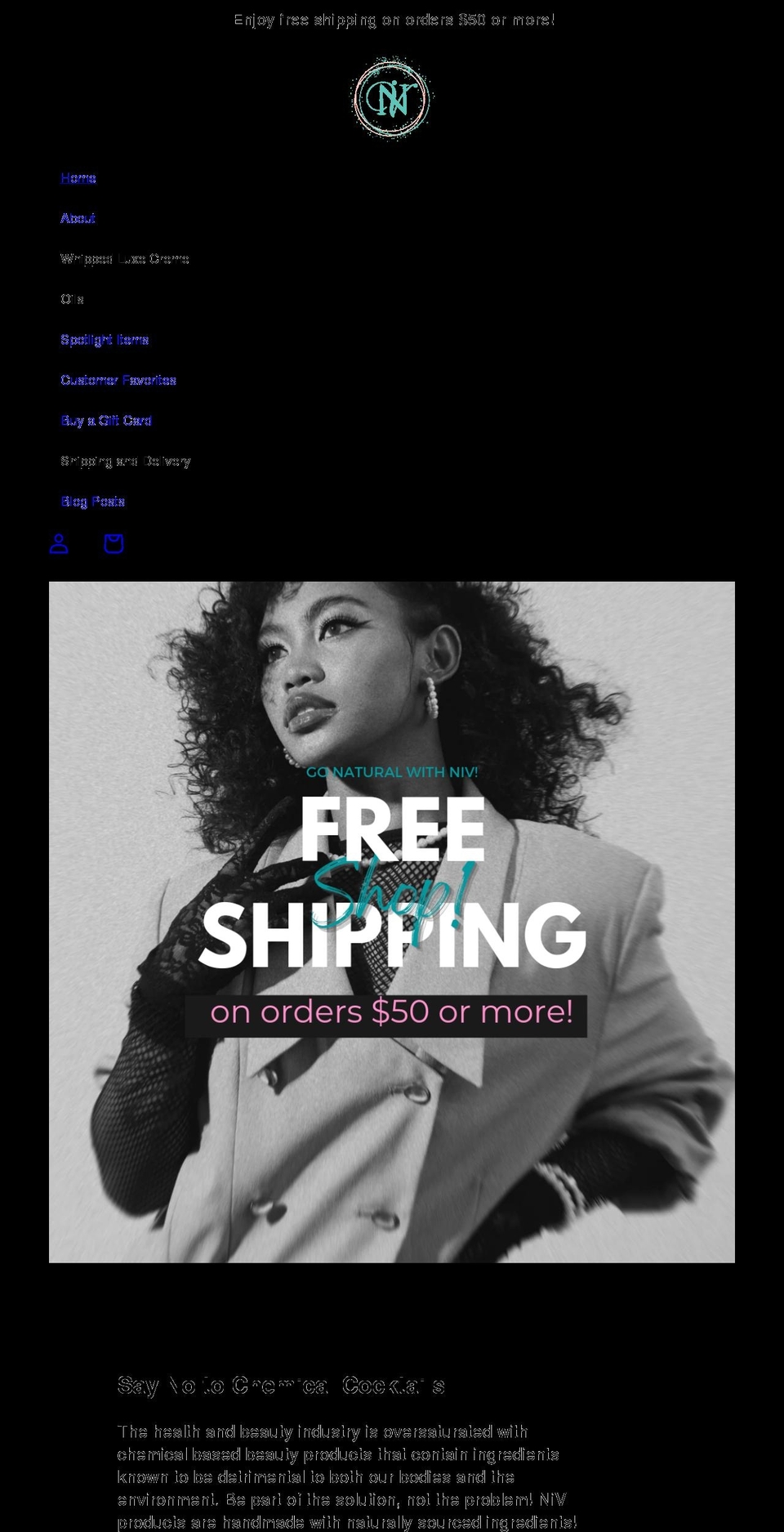 nivliving.com shopify website screenshot