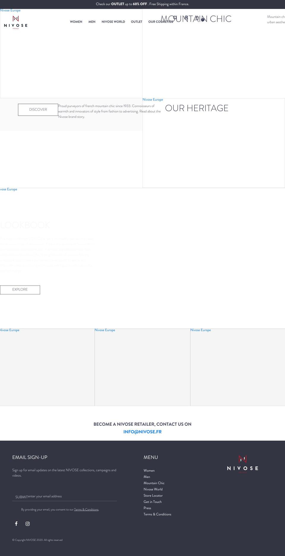 nivose.fr shopify website screenshot