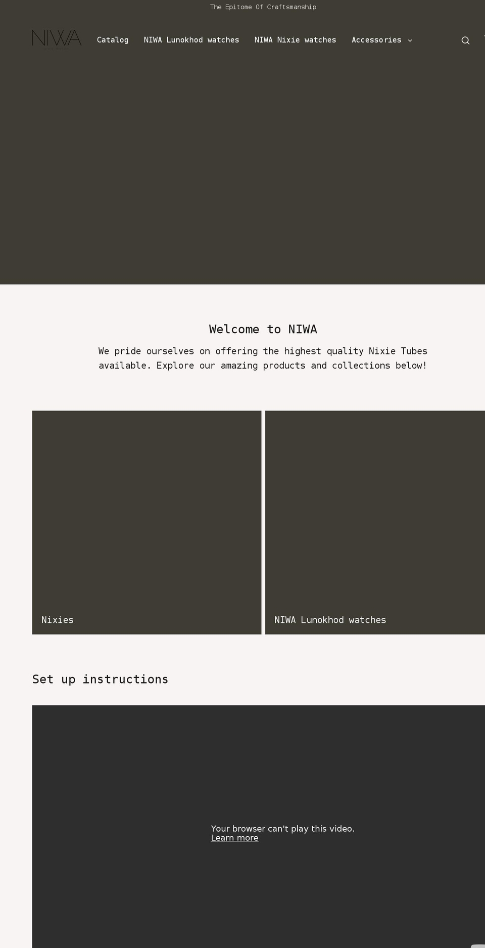 niwa.watch shopify website screenshot