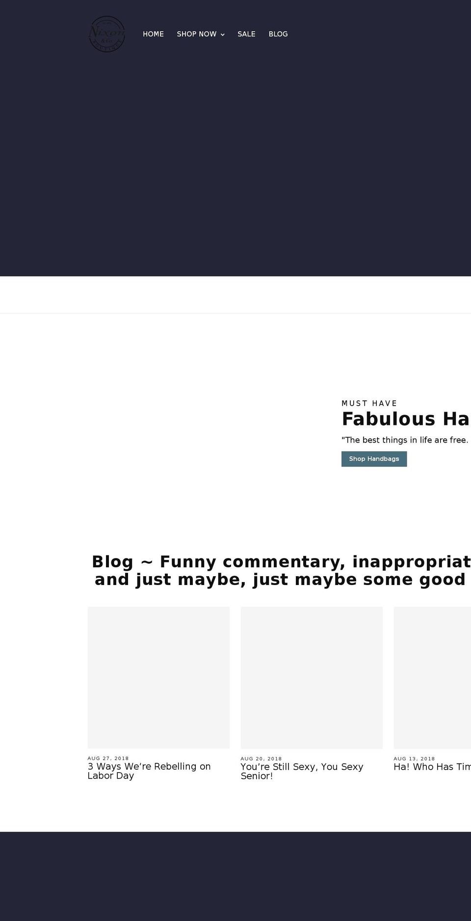 nixonandcoboutique.com shopify website screenshot