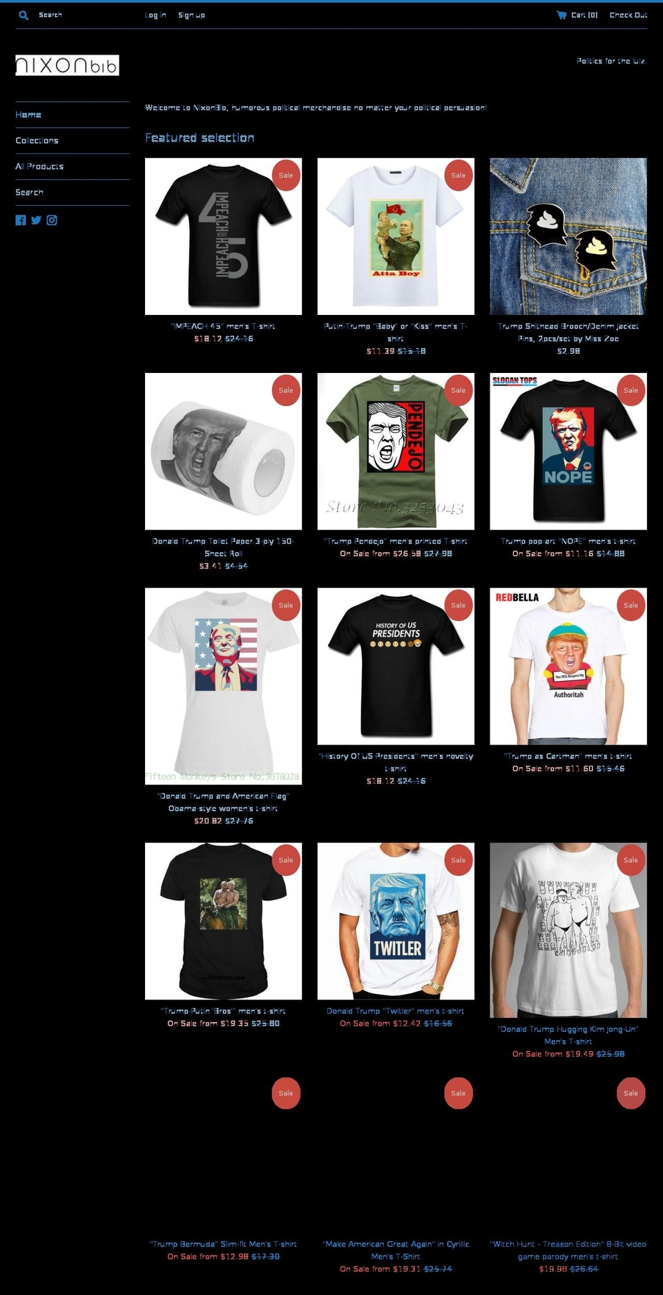 nixonbib.com — Shopify storefront screenshot