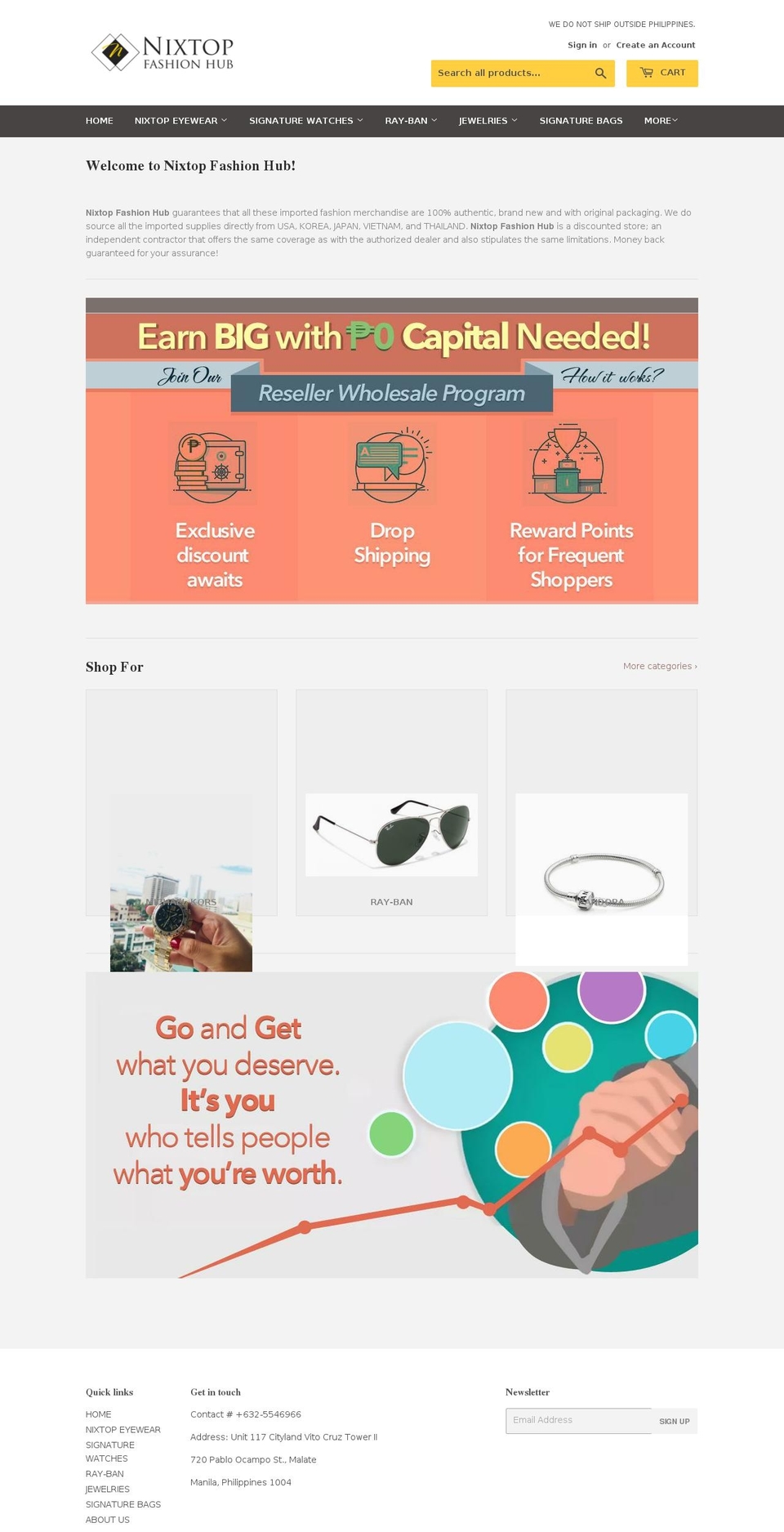 nixtopfashionhub.com — Shopify storefront screenshot