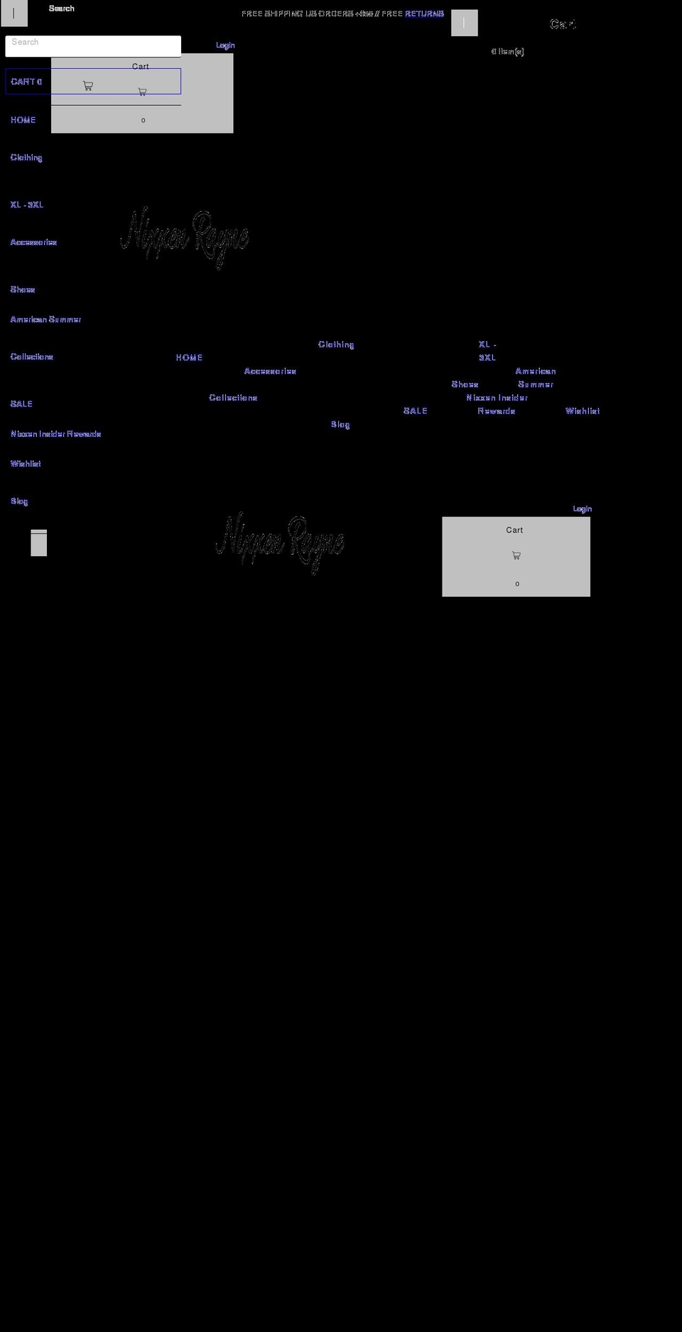 nixxenrayne.com shopify website screenshot