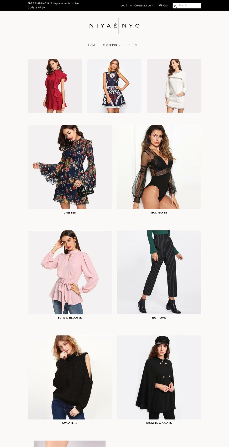 niyaenyc.com — Shopify storefront screenshot