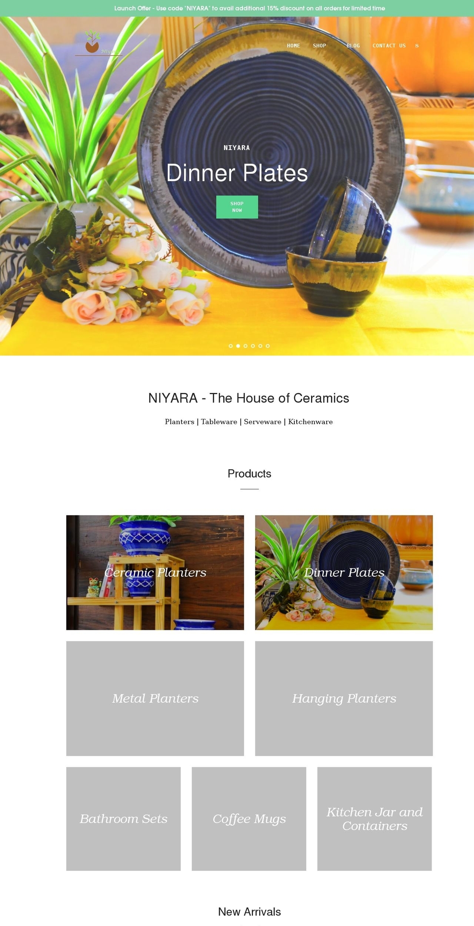 niyara.in shopify website screenshot