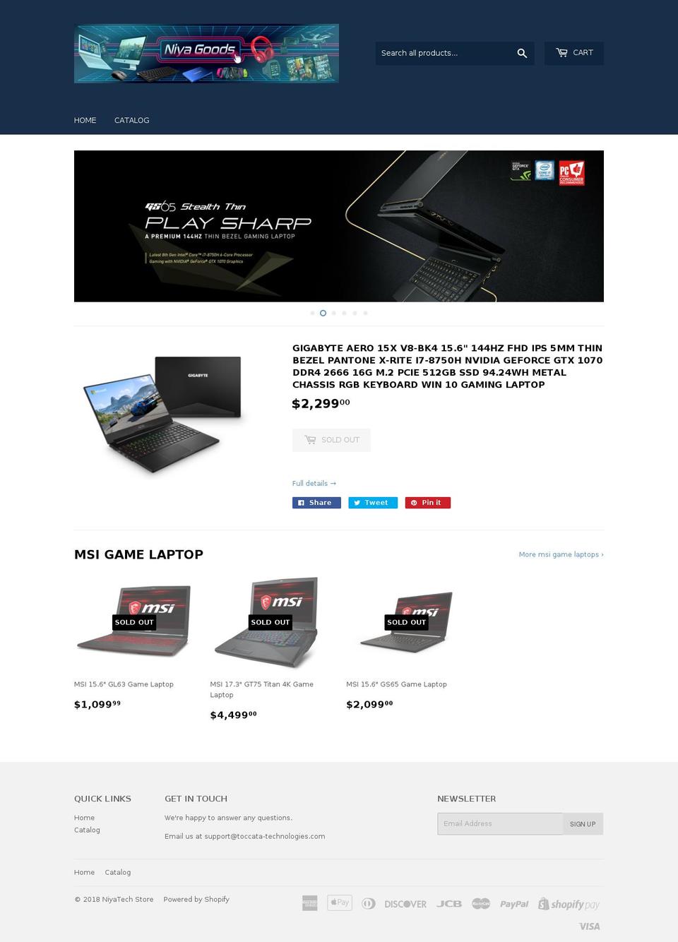 niyatech.com — Shopify storefront screenshot