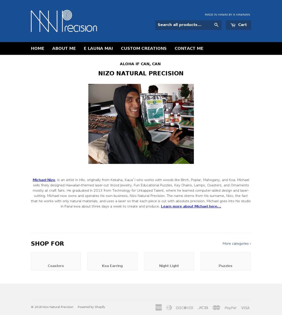 nizohi.com — Shopify storefront screenshot
