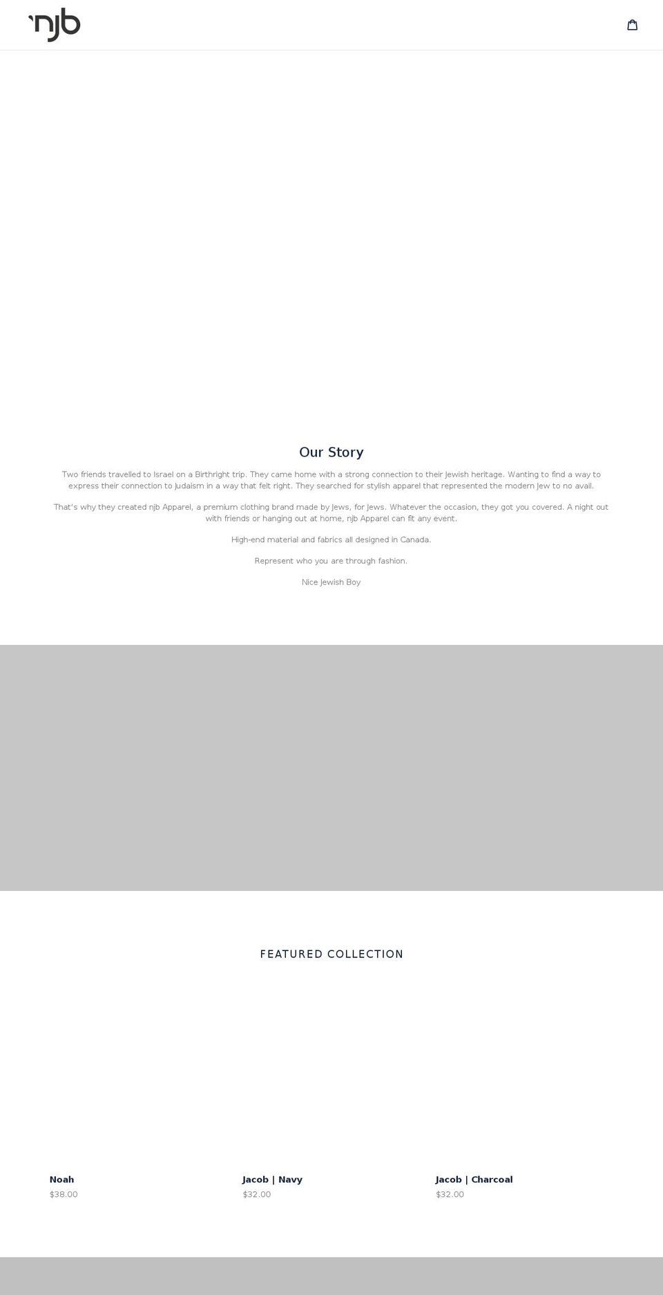 njbapparel.com — Shopify storefront screenshot