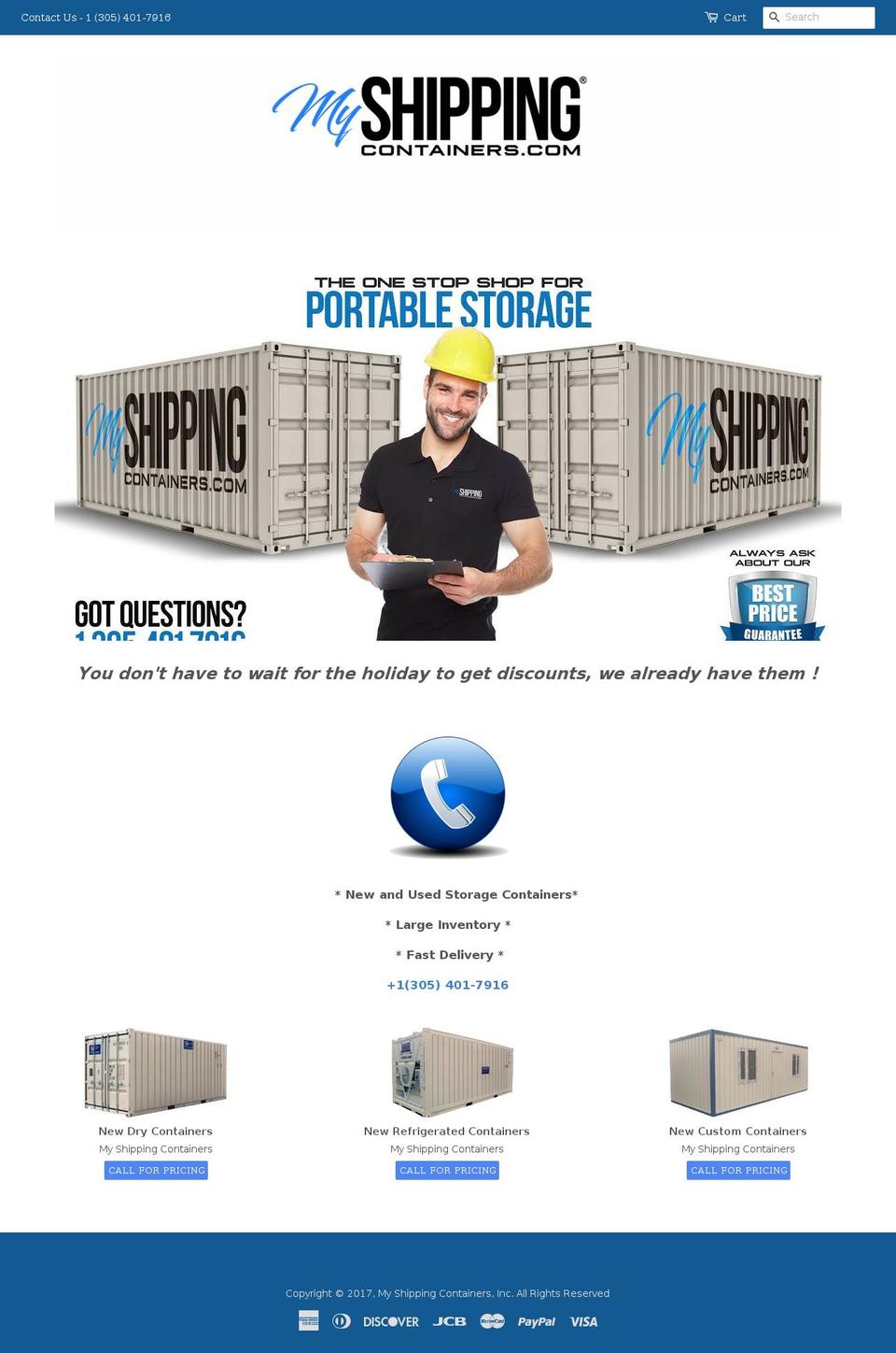 njcontainers.com shopify website screenshot
