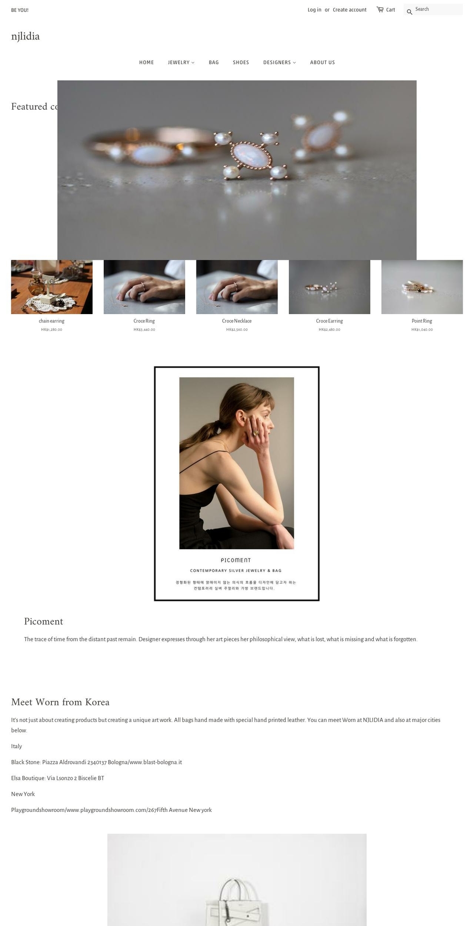 njlidiaseoul.com shopify website screenshot