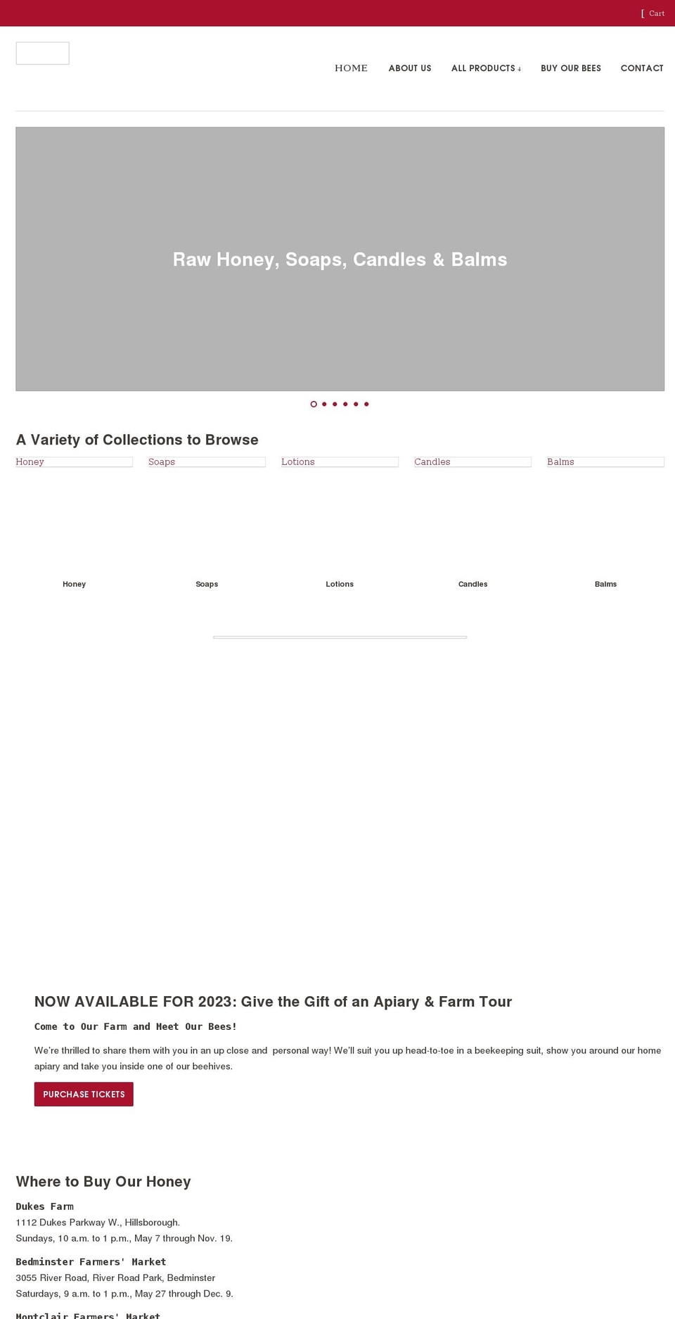 njlocalhoney.com shopify website screenshot