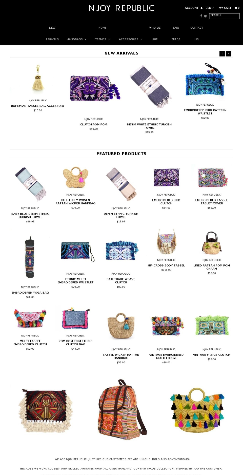 njoyrepublic.com shopify website screenshot