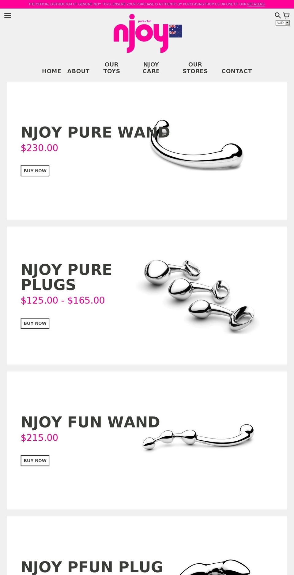 njoytoys.com.au shopify website screenshot