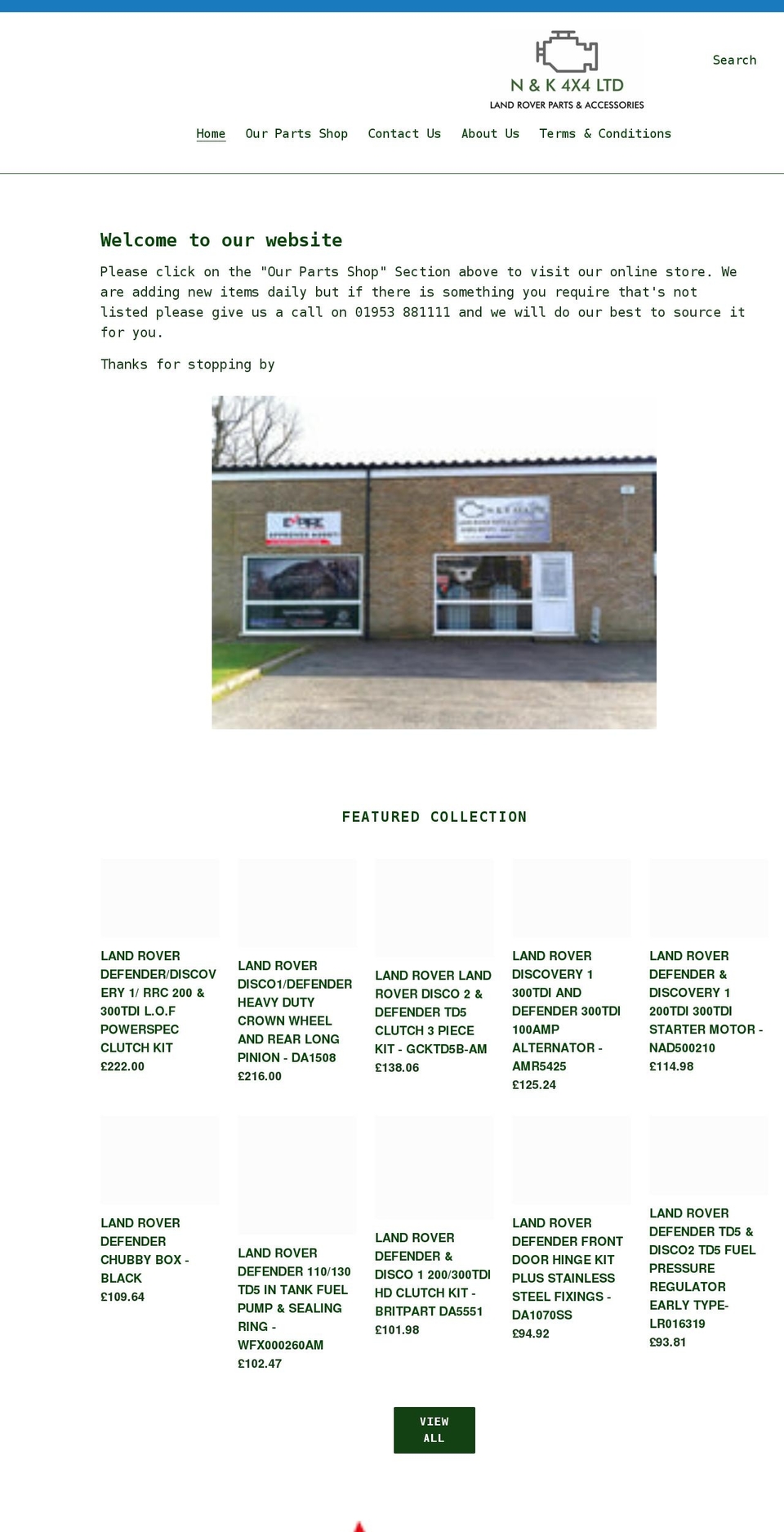 nk4x4.com shopify website screenshot