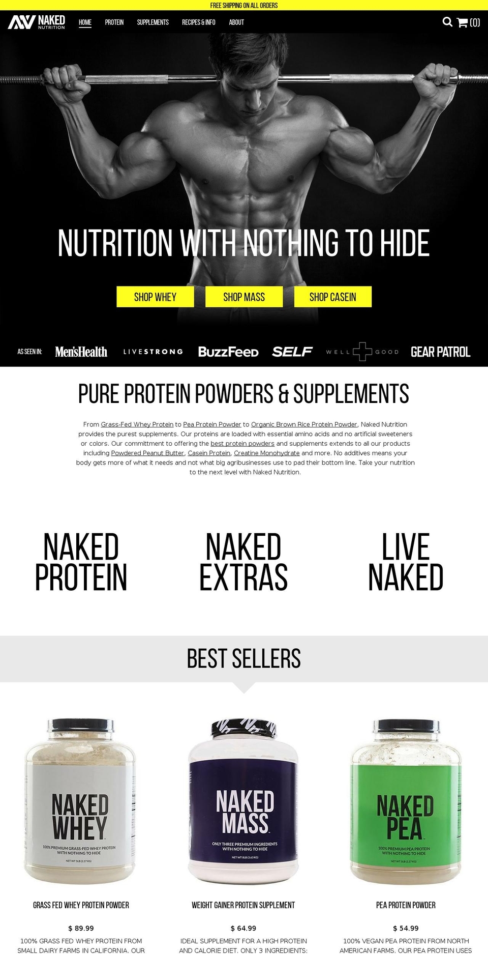 nkdnutrition.com shopify website screenshot