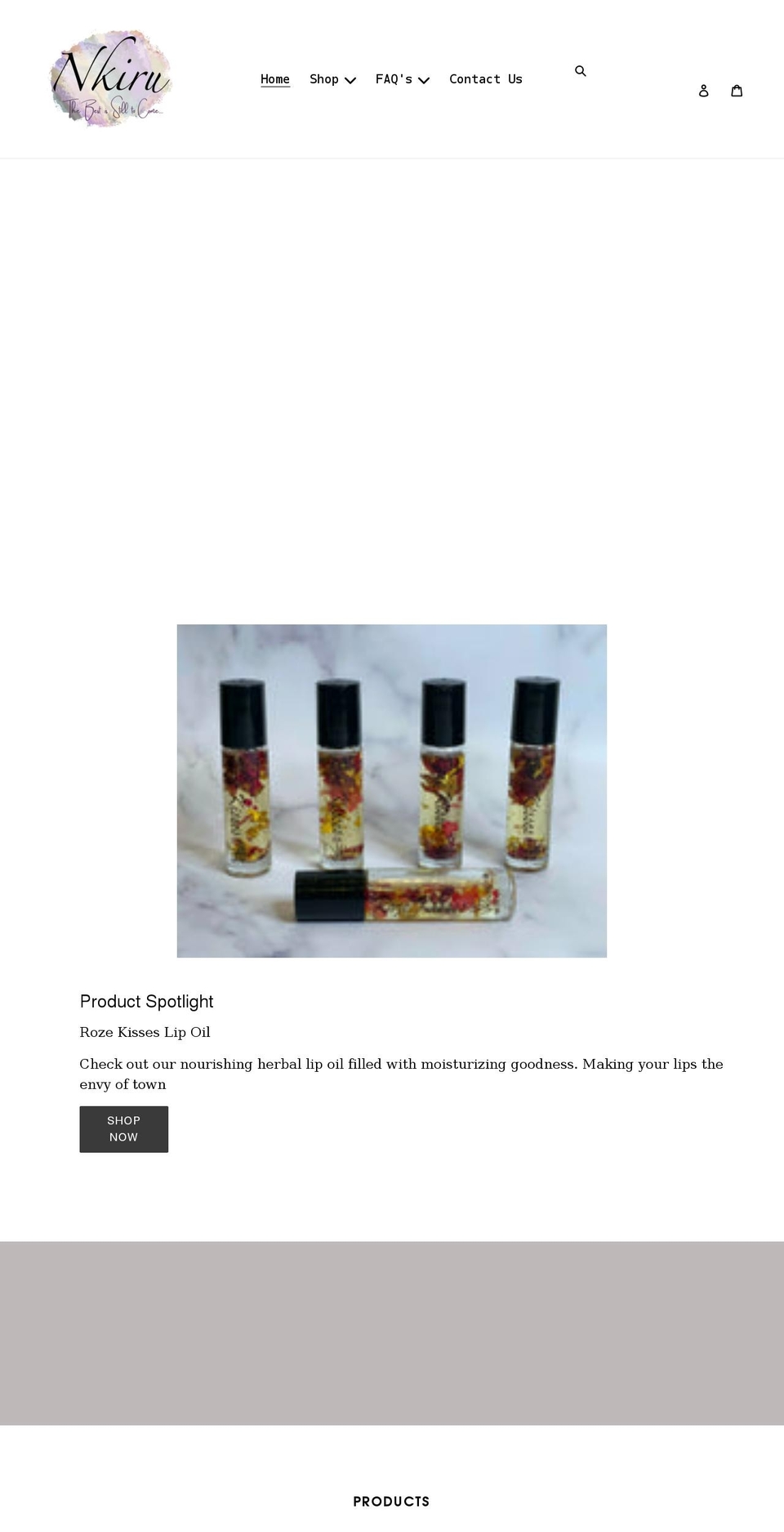 nkirubeaute.com shopify website screenshot